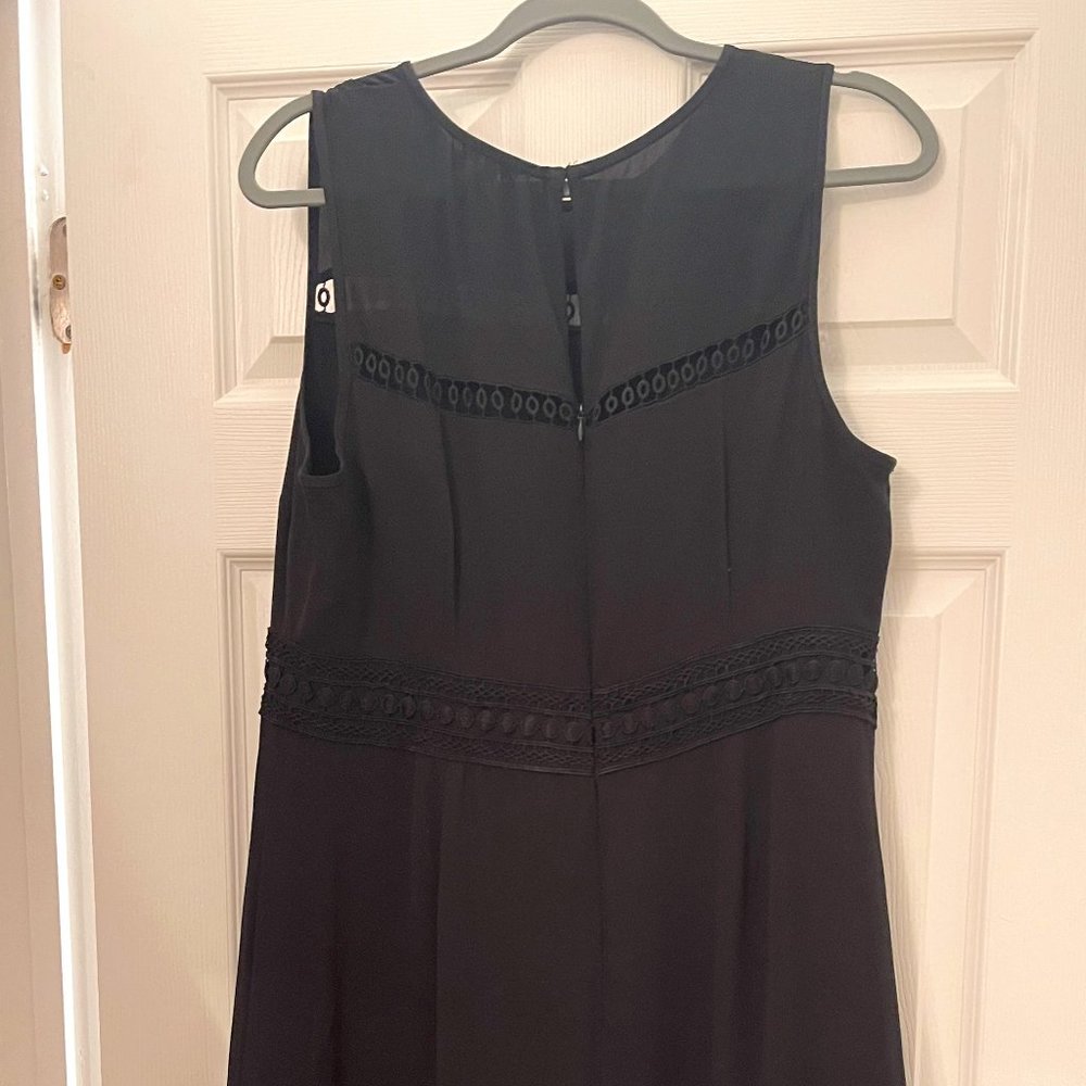 Black Ann Taylor Eyelet detail dress